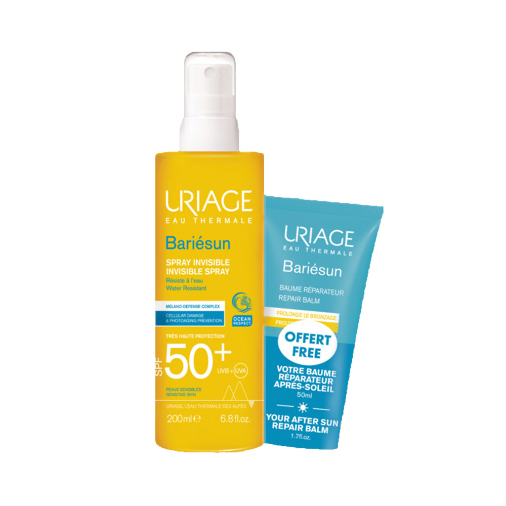URIAGE - PROMO PACK BARIESUN Spray Invisible SPF50+ - 200ml ΜΕ ΔΩΡΟ Baume Reparateur Apres Soleil - 50ml
